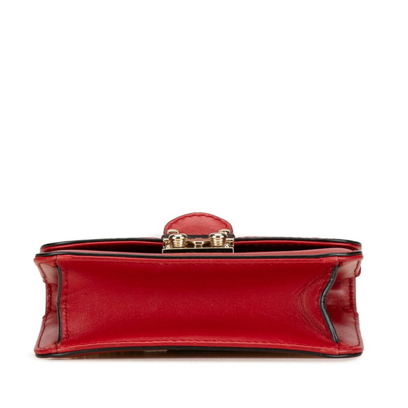 VALENTINO Red Leather Shoulder Bag - Picture 3 of 7